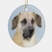 Chinook (Dropped Ears) schilderen - Oorspronkelijk Keramisch Ornament (Links)