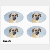 Chinook (Dropped Ears) schilderen - Oorspronkelijk Ovale Sticker (Vel)