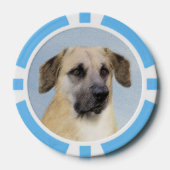 Chinook (Dropped Ears) schilderen - Oorspronkelijk Poker Chips (Voorkant)
