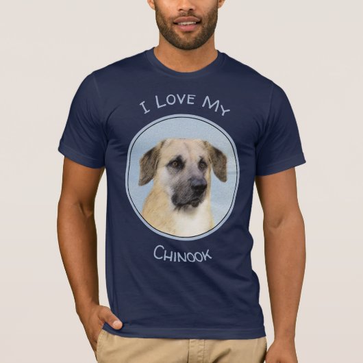 Chinook (Dropped Ears) schilderen - Oorspronkelijk T-shirt (Voorkant)