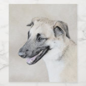 Chinook (Dropped Ears) schilderen - Oorspronkelijk Wijn Etiket (Enkel label)