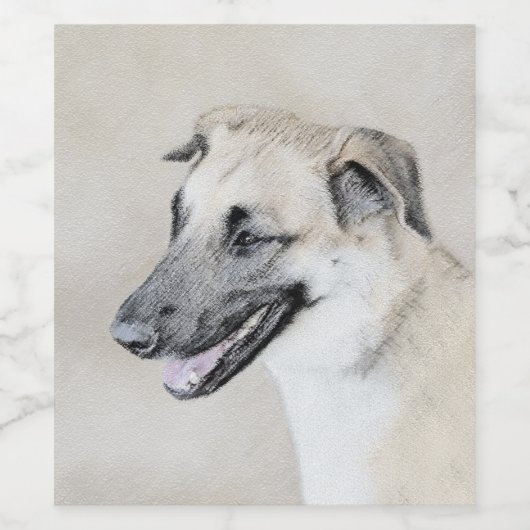 Chinook (Dropped Ears) schilderen - Oorspronkelijk Wijn Etiket (Enkel label)