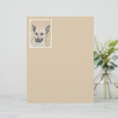 Chinook (gepunte oortjes) schilderen - oorspronkel (Staand voorkant)