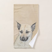 Chinook (gepunte oortjes) schilderen - oorspronkel bad handdoek (Handdoek)