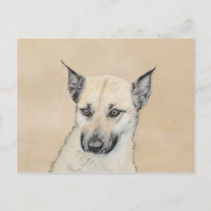 Chinook (gepunte oortjes) schilderen - oorspronkel briefkaart