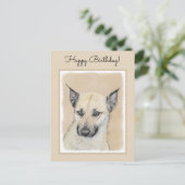 Chinook (gepunte oortjes) schilderen - oorspronkel briefkaart (Staand voorkant)