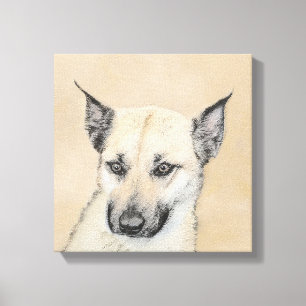 Chinook (gepunte oortjes) schilderen - oorspronkel canvas afdruk