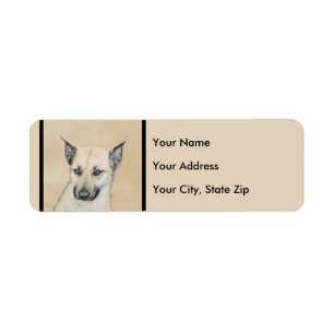 Chinook (gepunte oortjes) schilderen - oorspronkel etiket