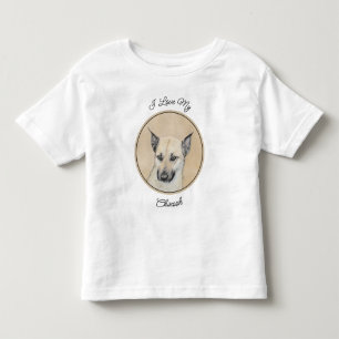 Chinook (gepunte oortjes) schilderen - oorspronkel kinder shirts