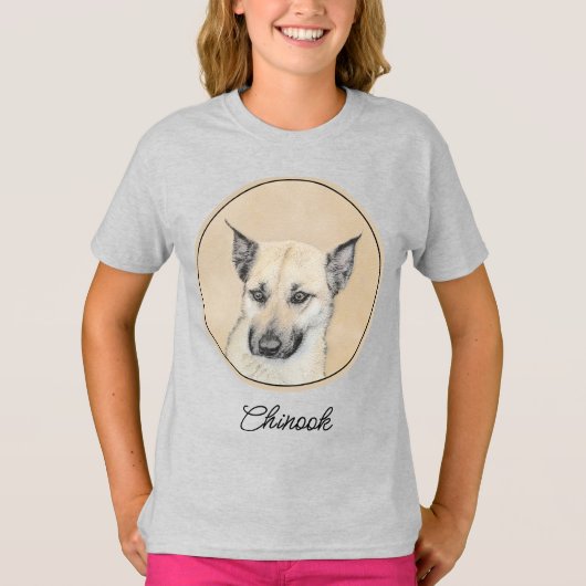 Chinook (gepunte oortjes) schilderen - oorspronkel t-shirt (Voorkant)