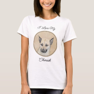 Chinook (gepunte oortjes) schilderen - oorspronkel t-shirt