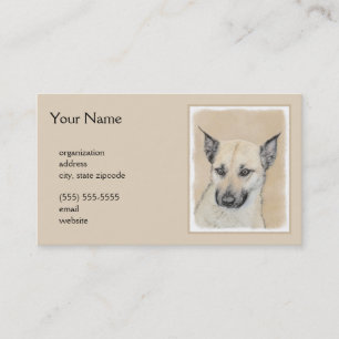 Chinook (gepunte oortjes) schilderen - oorspronkel visitekaartje