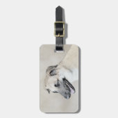 Chinook (Helikopter ars) schilderen - hond kunst Bagagelabel (Voorkant verticaal)