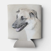 Chinook (Helikopter ars) schilderen - hond kunst Blikjeskoeler (Achterkant)