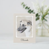 Chinook (Helikopter ars) schilderen - hond kunst Briefkaart (Staand voorkant)