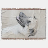 Chinook (Helikopter ars) schilderen - hond kunst Deken (Voorkant)