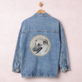 Chinook (Helikopter ars) schilderen - hond kunst Denim Jacket (Hangar)