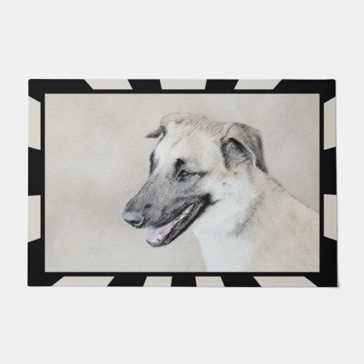 Chinook (Helikopter ars) schilderen - hond kunst Deurmat (Voorkant)