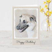 Chinook (Helikopter ars) schilderen - hond kunst Kaart (Gele Bloem)