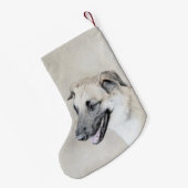 Chinook (Helikopter ars) schilderen - hond kunst Kleine Kerstsok (Achterkant (Hangend))