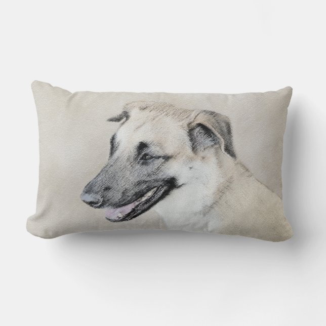 Chinook (Helikopter ars) schilderen - hond kunst Kussen (Voorkant)