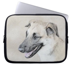 Chinook (Helikopter ars) schilderen - hond kunst Laptop Sleeve