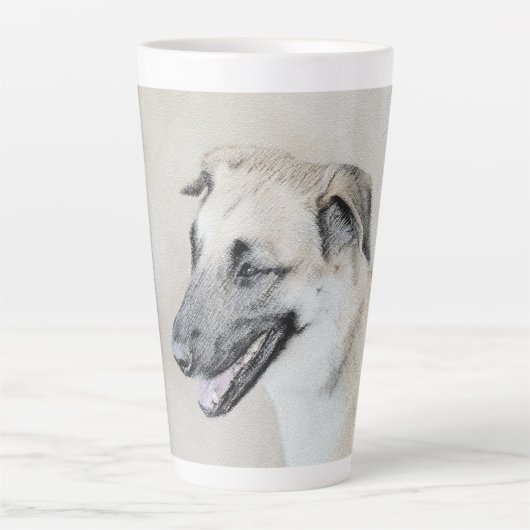 Chinook (Helikopter ars) schilderen - hond kunst Latte Mok (Voorkant)