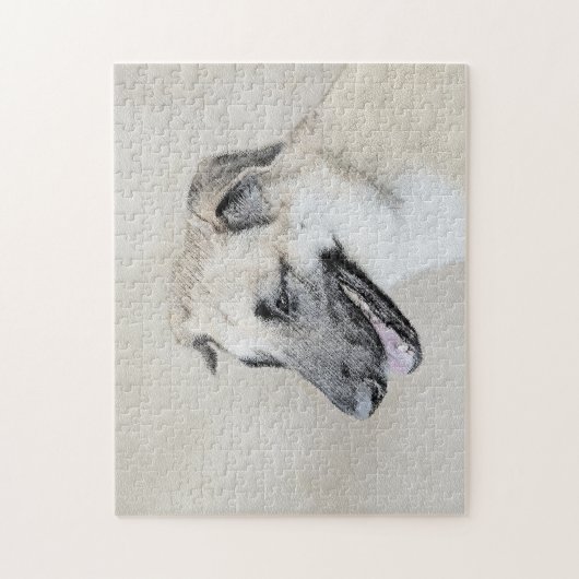 Chinook (Helikopter ars) schilderen - hond kunst Legpuzzel (Verticaal)