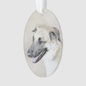 Chinook (Helikopter ars) schilderen - hond kunst Ornament (voorkant)