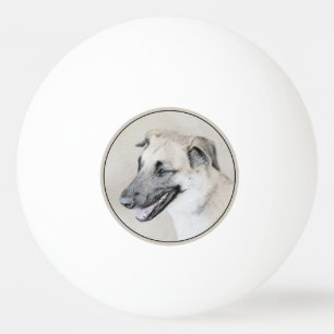 Chinook (Helikopter ars) schilderen - hond kunst Pingpongbal