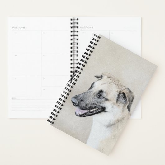 Chinook (Helikopter ars) schilderen - hond kunst Planner (Display)