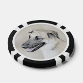 Chinook (Helikopter ars) schilderen - hond kunst Poker Chips (Enkel)