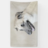 Chinook (Helikopter ars) schilderen - hond kunst Spandoek (Verticaal)