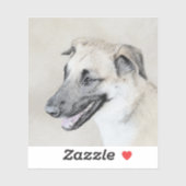 Chinook (Helikopter ars) schilderen - hond kunst Sticker (Vel)