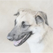 Chinook (Helikopter ars) schilderen - hond kunst Sticker (Voorkant)