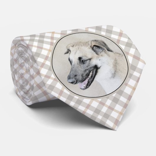 Chinook (Helikopter ars) schilderen - hond kunst Stropdas (Opgerold)