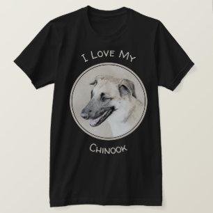 Chinook (Helikopter ars) schilderen - hond kunst T-shirt