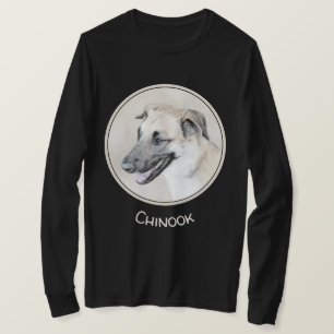 Chinook (Helikopter ars) schilderen - hond kunst T-shirt