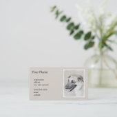 Chinook (Helikopter ars) schilderen - hond kunst Visitekaartje (Staand voorkant)