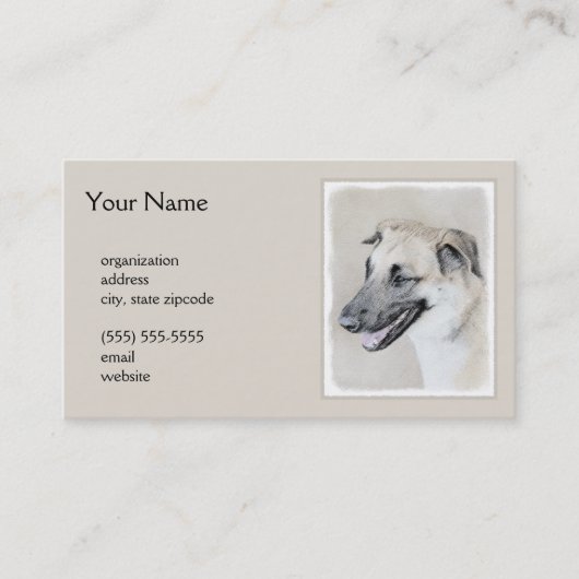 Chinook (Helikopter ars) schilderen - hond kunst Visitekaartje (Voorkant)