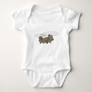Chinook Helikopter Cartoon Romper