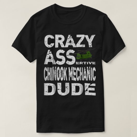 Chinook Helikopter Mechanic guy Ch47 Gift Asserti T-shirt (Design voorkant)