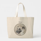 Chinook Helikopter Oorschildering Originele Hond K Grote Tote Bag (Achterkant)