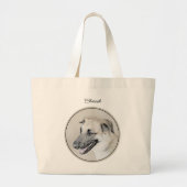 Chinook Helikopter Oorschildering Originele Hond K Grote Tote Bag (Voorkant)