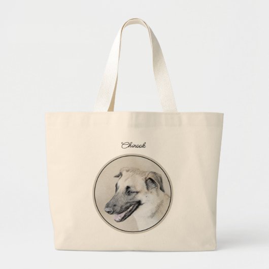 Chinook Helikopter Oorschildering Originele Hond K Grote Tote Bag (Voorkant)