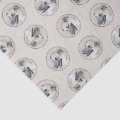 Chinook Helikopter Oorschildering Originele Hond K Tissuepapier (Detail)