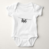 Chinook Helikopter Sihlouette Romper (Voorkant)