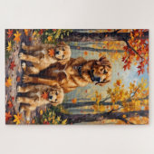Chinook herfst bos kunst legpuzzel (Horizontaal)
