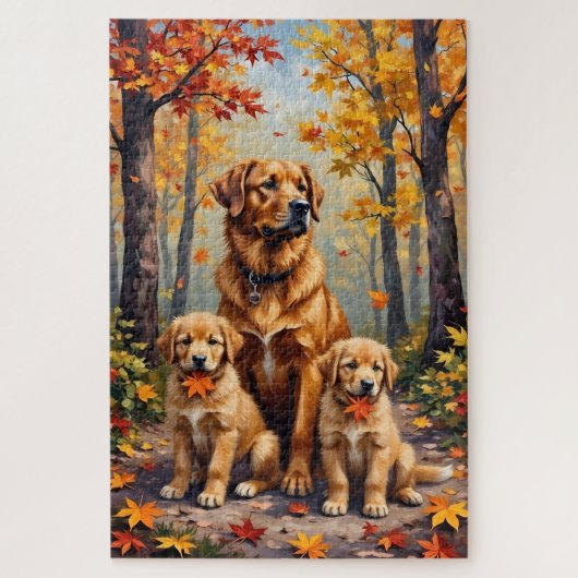 Chinook herfst bos kunst legpuzzel (Verticaal)