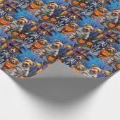 Chinook Honden Trick-or-Treating Halloween Kostuum Cadeaupapier (Hoek)